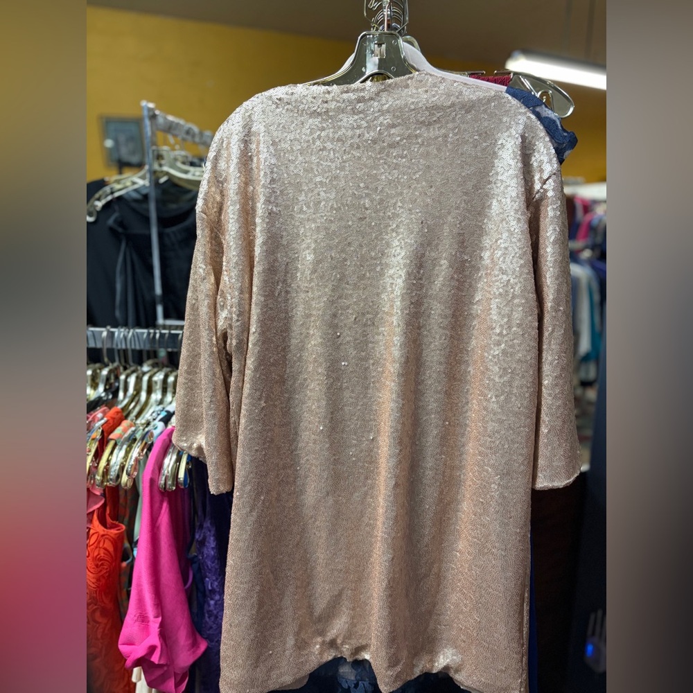 The Limited Sparkling Sequin Robe in Rose Gold - Picture 2 of 10